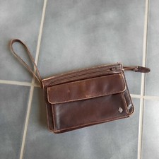Herren Leder Handgelenktasche Herrenhandtasche Reise Dokumententasche ca. 21x14