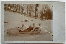 orig. Photo Postcard Bob Sled