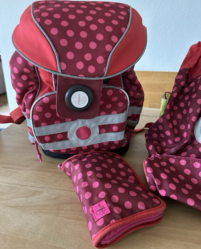 Lässig schulranzen set rot - schulranzen,