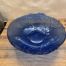 Große blaue Glasschale 35,5cm