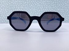 Adidas Sonnenbrille Herren Damen Schwarz Blau Stop Schild Octagon AOR020  Medium