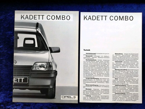 Opel kadett combo prospekt - opel,