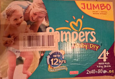 80 Vintage Pampers Baby Dry 4+
