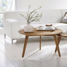 Massivholz Couchtisch rund