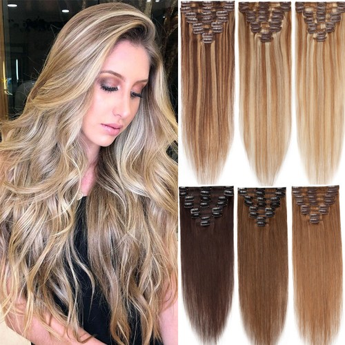 Echthaar clip extensions - clip, in
