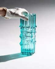 Brutalist czech glass - glass, vase