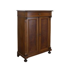 Vertiko antiker Schrank Highboard Historismus um 1900 Nussbaum B: 97 cm -11857-