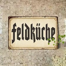 Blechschild Feldküche Vintage