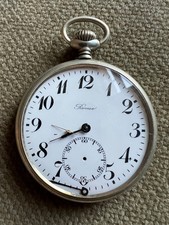 Antike Revue Taschenuhr mit Alpina Werk Ankerhemmung Kal. 291 - 53 mm ca. 1935