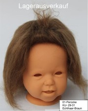 01-A  Echthaar Perücke  ( 10 Stück ) hochwertig KU 29-31 kein Rand zu sehen