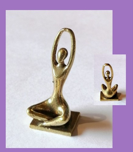 Messing yoga figur massiv - messing,