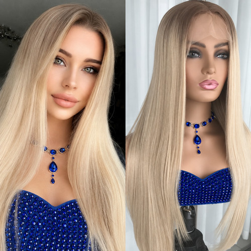 Strähnchenblond long straight - strähnchenblond,