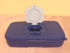 Tupperware Feuttücherbox flach blau NEU