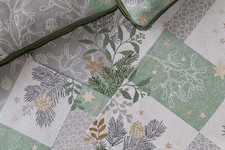 Sander Tischband-Läufer-Set Kissen gefüllt "Belle Patch" Gobelin Weihnacht Grün