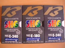 9  x   VHS  x  Leerkassetten # 180 +  240