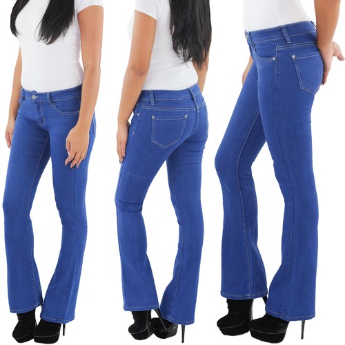 Damen bootcut stretchjeans - bootcut,