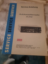 DDR Serviceanleitung Autokassettenradio A 310 VEB Messgerätewerk Zwönitz RFT