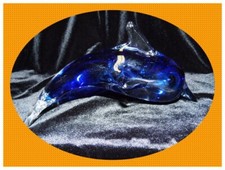 DEKO schöner Delfin blau/durchsichtig Glas Figur Glasfigur massiv schwer wie NEU
