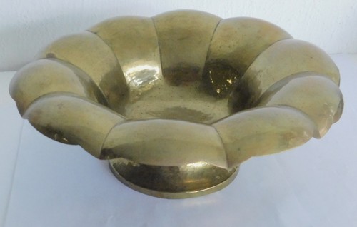 Große art deco messing schale - messing,