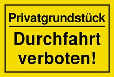 ☆ Schild - Privatgrundstück