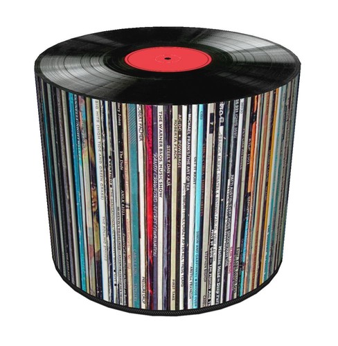 Runde dekorative pouf - runde, vinyl