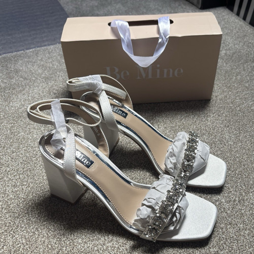 Mine ivory satin ankle - be,