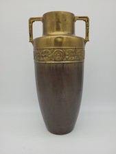 Alte große Art Deco Messing Vase