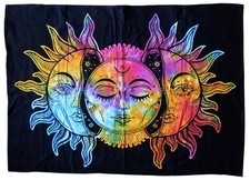 SONNE SUN Stoffbild Wandbehang