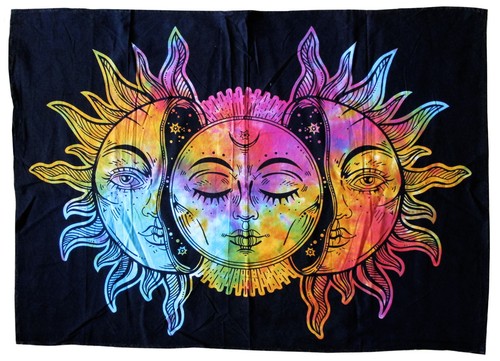 Sonne sun stoffbild wandbehang - sonne,