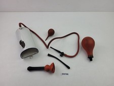Einlauf Behälter Klistierspritze Emaille Gummi Arzt Krankenhaus Medizin #255799