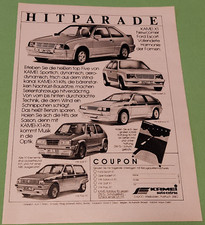 12. Kamei X1 Tuning VW Scirocco Golf Opel Ford Werbeanzeige Werbung Reklame 1983