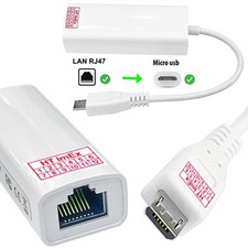 Weiß Micro USB RJ45 LAN