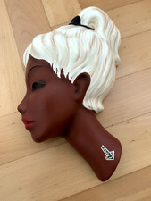 Cortendorf Wandmaske Nr. 3681 - Frauenkopf, braun mit hellem Haar, 60er Jahre