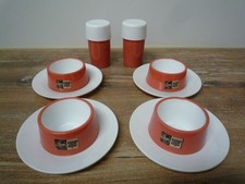 EMSA SUPER Eierbecher 4 tlg. Vintage 50/60er Jahre  Frühstück  Salz Pfeffer