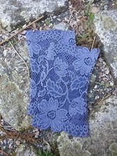 Spitzenstulpen Armstulpen Pulswärmer Stulpen elastische Spitze jeansblau