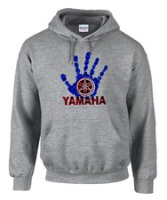 YAMAHA MOTORCYCLE Biker Motorrad Grau Hoodies Kapuzenpullover -3480_Grau