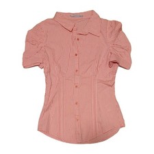 3suisses Damen Figurbetonte Bluse in Rot - Weiß Kariert | Größe 34 | NEU 