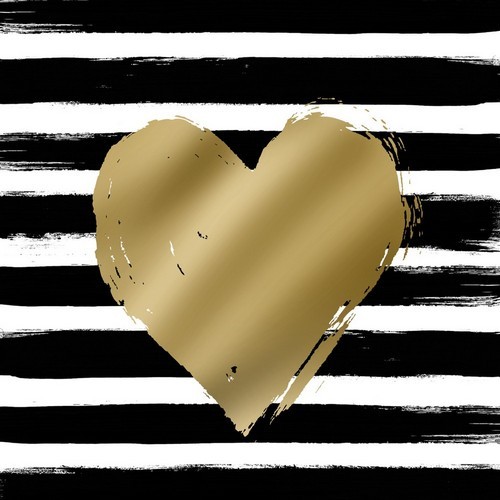 Servietten heart stripes - &,