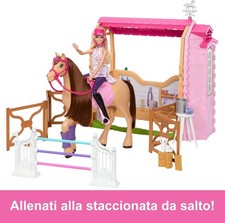 Barbie Pferdestall Pferd Mit Puppe E 25 Zubehör Ultimate Stable Mattel JDN43