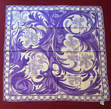 Emilio Pucci Seidentuch lila flieder floral ornament groß