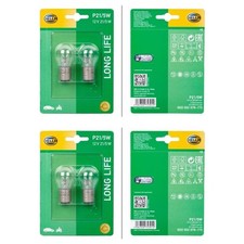 4x HELLA LONG LIFE P21/5W HALOGEN GLÜHLAMPE 12V 5W BAY15D | 8GD 002 078-173