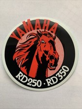 Alter Yamaha Aufkleber RD250•RD350 Pferd, 6,5cm Durchmesser