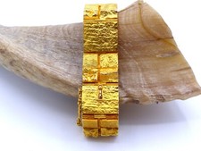 Schweres Lapponia Armband „Weckström“ in 585 Gelbgold; 22cm