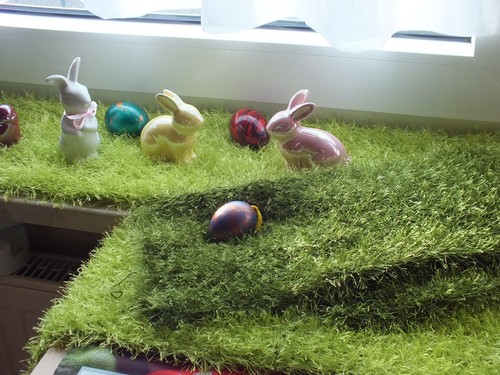 Gras deko ostern läufer - deko,