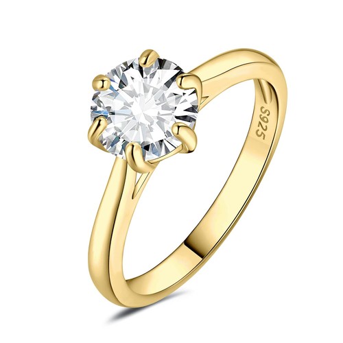 8mm 2ct rund zirkonia - rund, solitär