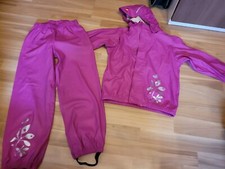 Lego Wear Regen Hose Jacke 122 Lila Blumen Regenhose Regenjacke Matschset