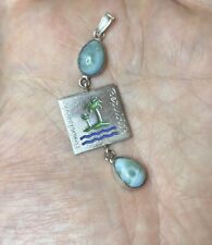 Anhänger Larimar Silber 925 Dominikanische Republik !