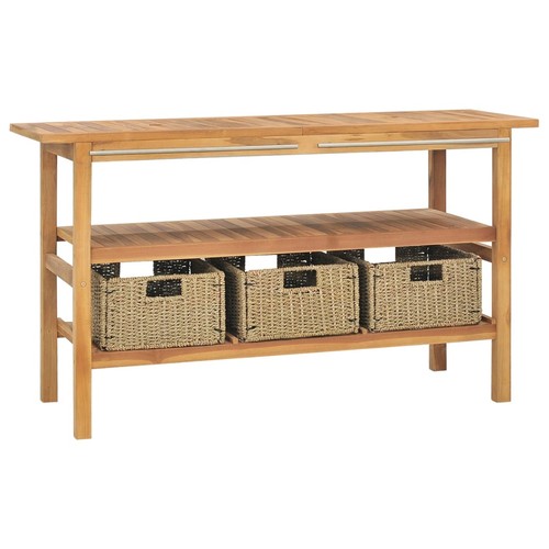 Teak waschbeckenunterschrank - teak,
