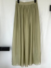 Seidenrock | Maxirock | Boho Rock | Seide | Grün | Lindgrün | GARÇONNE | S / 36 