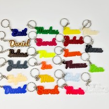 Schlüsselanhänger Gravur Holz Acryl Farben Name Anhänger Valentinstagsgeschenk